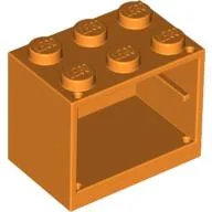 Cupboard 2 x 3 x 2 with Solid Studs / Orange