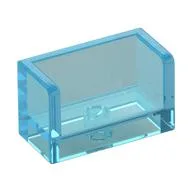 Panel 1 x 2 x 1 with Rounded Corners and 2 Sides / Trans-Light Blue