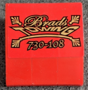 Lego Stickered Assembly 3 x 3 x 1 with 'Brads TOWING 730-108' on Red Background Pattern (Sticker) - Set 8147