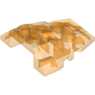 Lego Brick Wedged, Sloped 4 x 4 Fractured Polygon Top / Trans-Orange