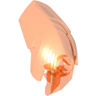 Large Figure Helmet / Visor with Clip / Trans-Neon Orange