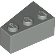 Brick Wedged, Angled 3 x 2 Right / Light Gray