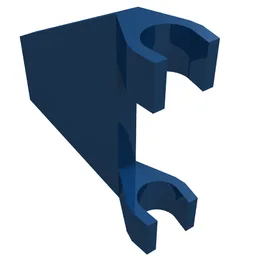 Flag 2 x 2 Trapezoid with Flat Area between Clips / Dark Blue