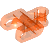 Lego Technic Axle Connector 2 x 3 with Ball Socket, Open Lower Axle Holes / Trans-Neon Orange