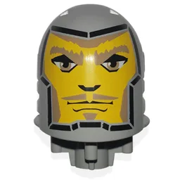 Large Figure Head, Round Top with Danju Print / Light Bluish Gray