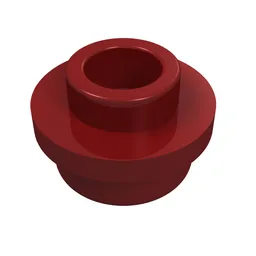 Plate Round 1 x 1 with Open Stud / Dark Red