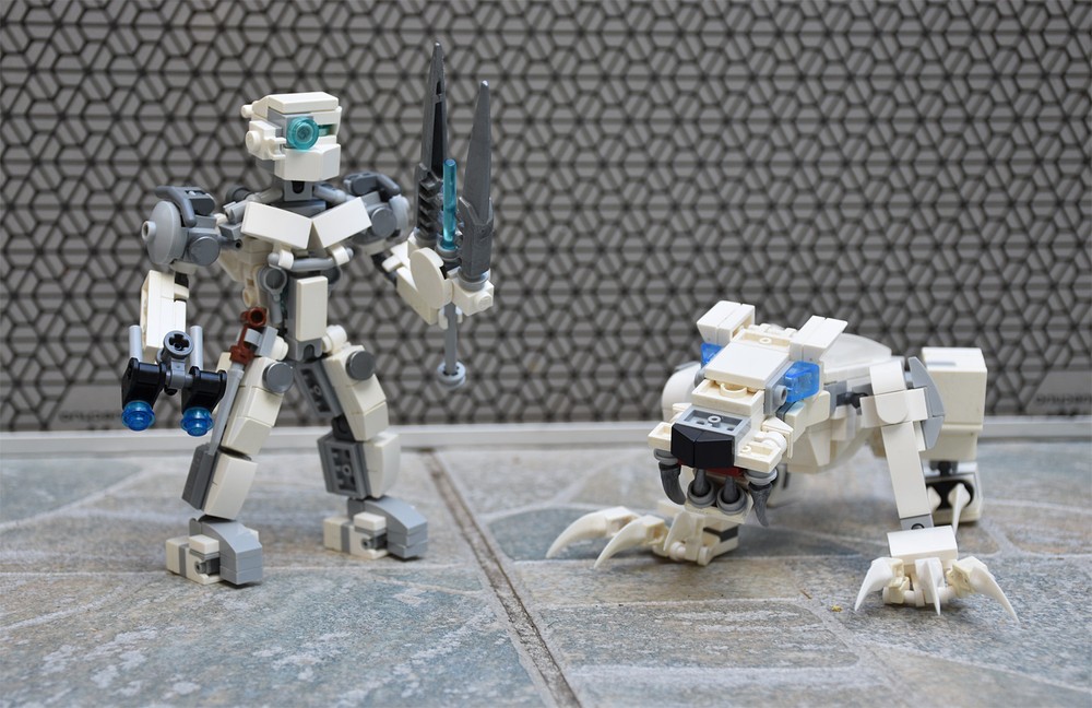 Lego Bionicle Kopaka, the Toa of Ice & his companion