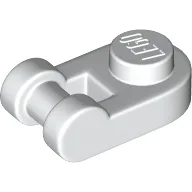 Plate Special 1 x 1 Rounded with Handle / White