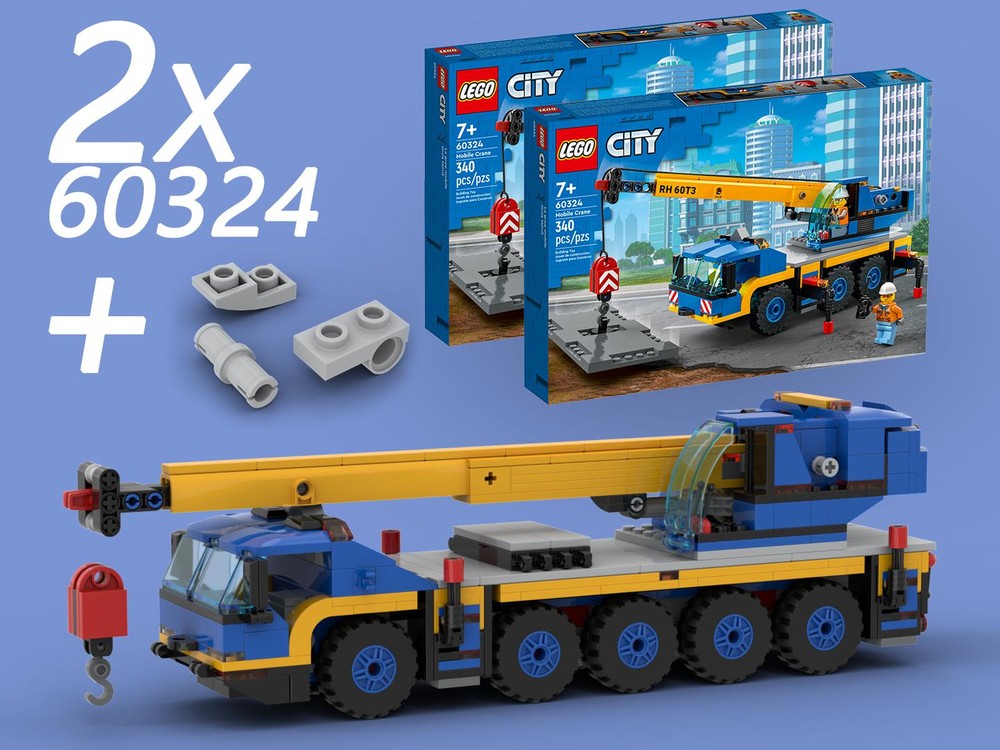 Lego 60324 (2x) 5 Axle Mobile Crane