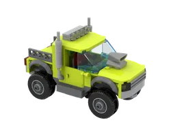Lime pickup truck