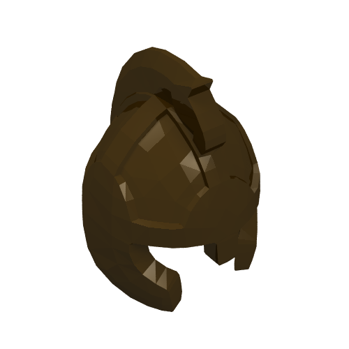Lego Helmet with Cheek Protection and Horsehead Comb (Rohan Style) / Dark Brown