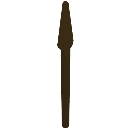 Lego Weapon Pike / Spear Round End / Dark Brown
