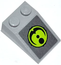 Slope 33 3 x 2 with Black Dots and Arc on Lime Circle Alien Conquest Logo Pattern (Sticker) - Set 7052