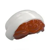 Hair Short with White Bonnet Pattern / Dark Orange
