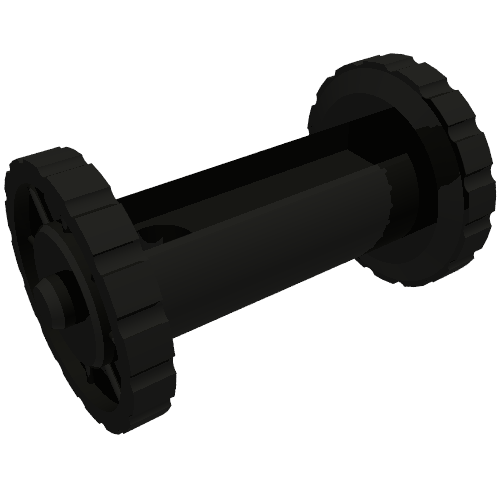 Lego String Reel 1 x 4 x 2 Drum with Friction Spokes / Black