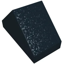 Brick Sloped 45° 2 x 1 Double without Bottom Pin / Black