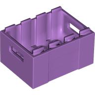 Lego Box / Crate with Handholds 3 x 4 x 1 2/3 / Medium Lavender