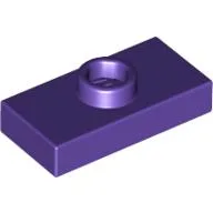 Plate Special 1 x 2 with 1 Stud without Groove (Jumper) / Dark Purple