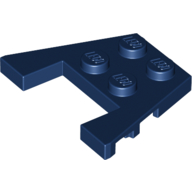 Lego Wedge Plate 3 x 4 with Stud Notches [Reinforced Underside] / Dark Blue
