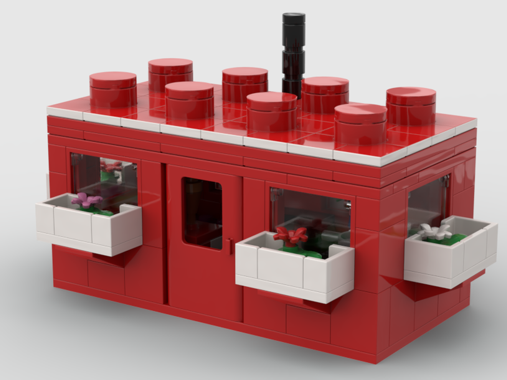 Lego Up scaled brick 2x4 house