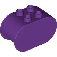 Duplo Brick 2 x 4 x 2 Rounded Ends / Purple