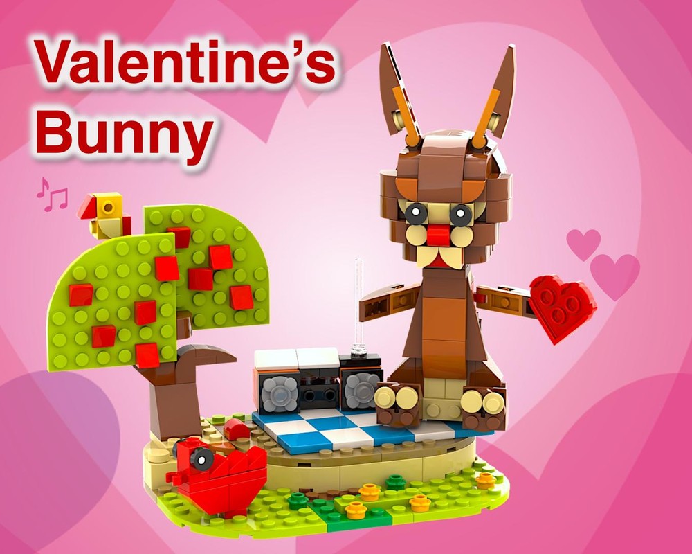 Lego Valentine's bunny (40462 Alternate build)