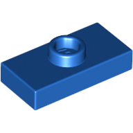 Lego Plate Special 1 x 2 with 1 Stud with Groove (Jumper) / Blue