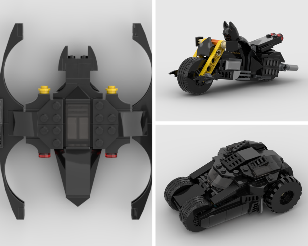 Lego 76224 Alternate Builds: Batcycle, Tumbler & Batwing