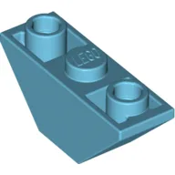 Brick Sloped Inverted 45° 3 x 1 Double with 2 Blocked Open Studs / Medium Azure