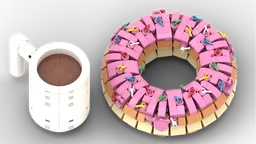 Pink Sprinkle Donut & Coffee