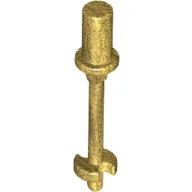 Bar 3L with Handle, Stop Ring and Side Stops (Minifig Ski Pole) / Pearl Gold