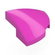 Brick Round Corner, Curved 2 x 2 x 2/3 Quarter Circle With 1 x 1 Bottom Cutout / Dark Pink