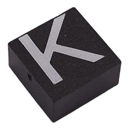 Modulex Tile 2 x 2 with White 'K' Print, without Internal Supports / Modulex Tile Brown