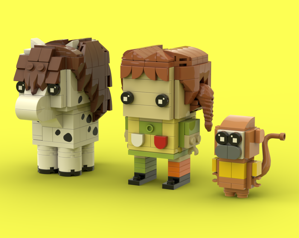 Lego Pippi Longstocking, Horse and Mr. Nilsson (Pippi Långstrump, Lilla Gubben och Herr Nilsson) Brickheadz