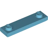 Plate Special 1 x 4 with 2 Studs with Groove [New Underside] / Medium Azure