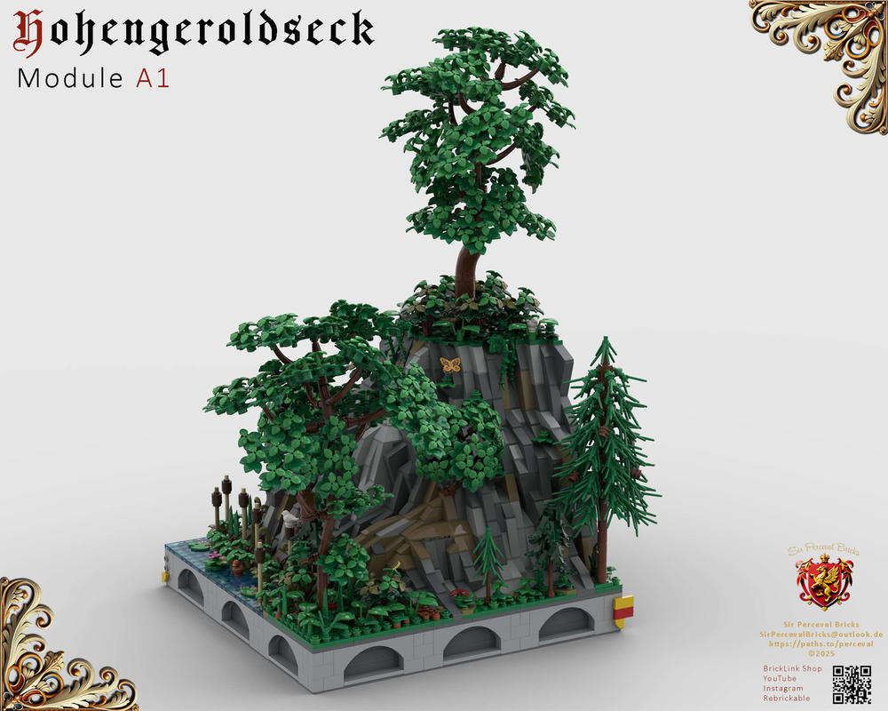 Lego A1 Castle Hohengeroldseck - Landscape (Castle Part 1)