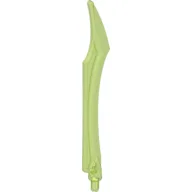 Large Figure Weapon Blade, Curved Tip with Axle / Trans-Bright Green