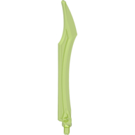 Lego Large Figure Weapon Blade, Curved Tip with Axle / Trans-Bright Green