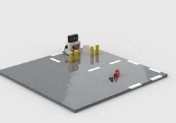 Parking spot and gas pump for Cessna