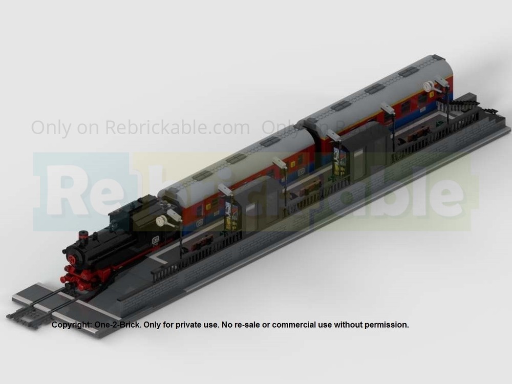 Lego Tribute to 7715 - Push Along Passenger Train