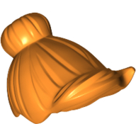 Lego Hair Top Knot Bun and Forelock / Orange