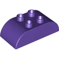 Duplo Brick 2 x 4 Curved Top / Dark Purple