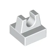 Tile Special 1 x 1 with Clip and Straight Tips / White