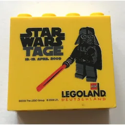 Brick 2 x 4 x 3 with 'LEGOLAND Deutschland STAR WARS TAGE' Print / Yellow