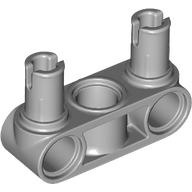 Lego Technic Pin Connector Hub Perpendicular 3L with 2 Pins / Light Bluish Gray