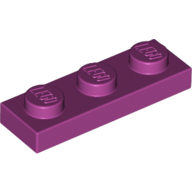 Lego Plate 1 x 3 / Magenta