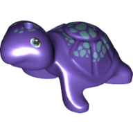 Lego Animal, Turtle with Dark Turquoise Spots print / Dark Purple