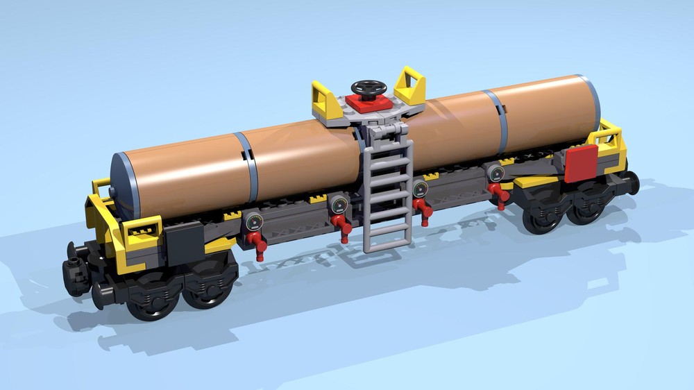 Lego 8-Wheel Acid Tanker (long, med. dark flesh)