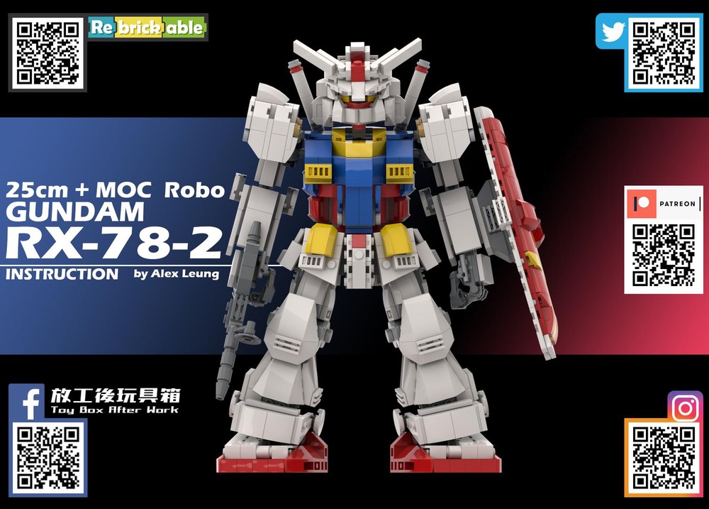 Lego 25cm+ MOC Robo RX-78-2