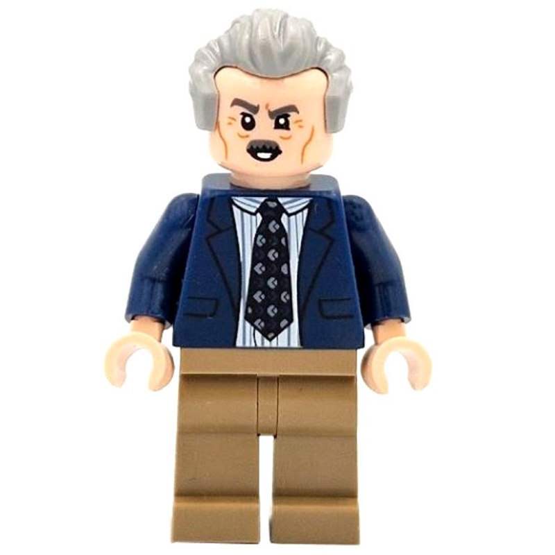 Lego J. Jonah Jameson, Dark Blue Suit, Light Bluish Gray Hair